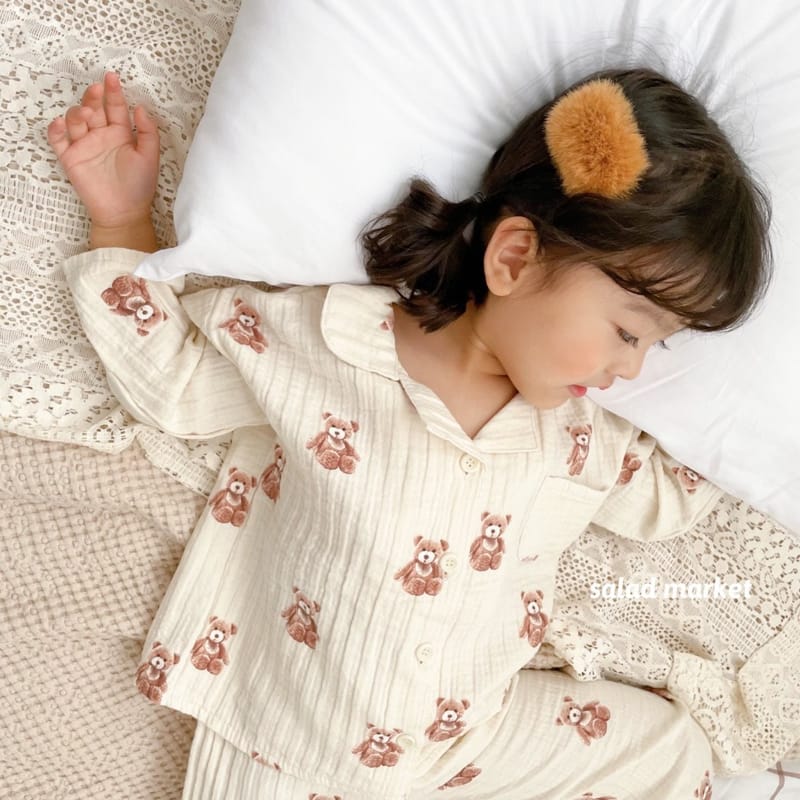 SALAD MARKET - Korean Children Fashion - #Kfashion4kids - Teddy Bear Pajamas - 7