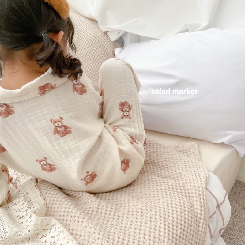 SALAD MARKET - Korean Children Fashion - #Kfashion4kids - Teddy Bear Pajamas - 8