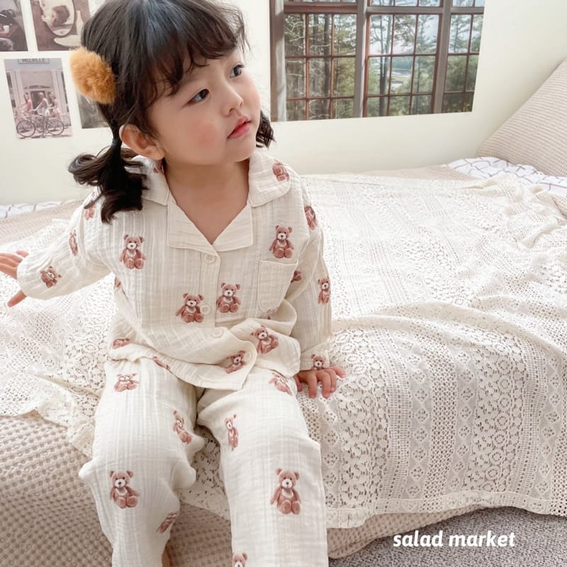 SALAD MARKET - Korean Children Fashion - #Kfashion4kids - Teddy Bear Pajamas - 9