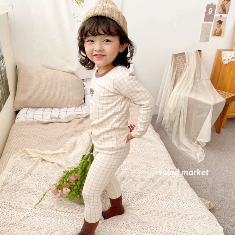 SALAD MARKET - Korean Children Fashion - #Kfashion4kids - Bear Check Pajamas - 11