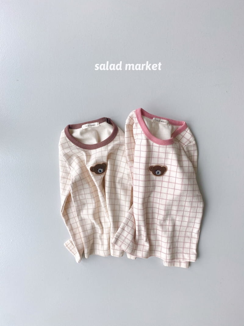 SALAD MARKET - Korean Children Fashion - #Kfashion4kids - Bear Check Pajamas - 2