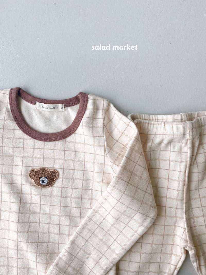 SALAD MARKET - Korean Children Fashion - #Kfashion4kids - Bear Check Pajamas - 5
