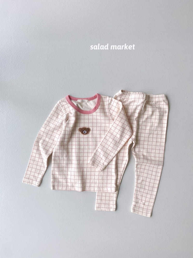 SALAD MARKET - Korean Children Fashion - #Kfashion4kids - Bear Check Pajamas - 6
