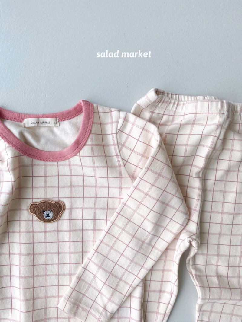 SALAD MARKET - Korean Children Fashion - #Kfashion4kids - Bear Check Pajamas - 7