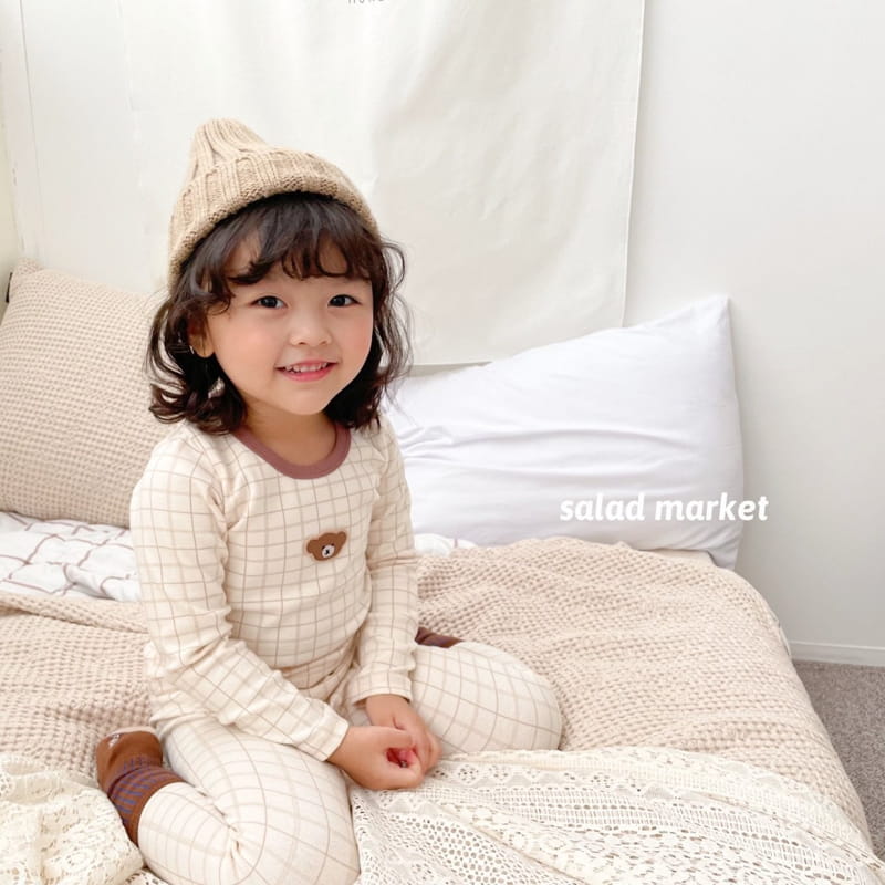 SALAD MARKET - Korean Children Fashion - #Kfashion4kids - Bear Check Pajamas - 8