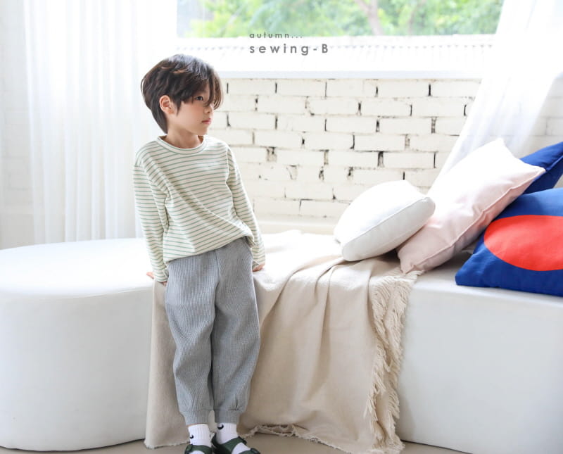 SEWING-B - Korean Children Fashion - #Kfashion4kids - Stripe Layered Long Tee - 11