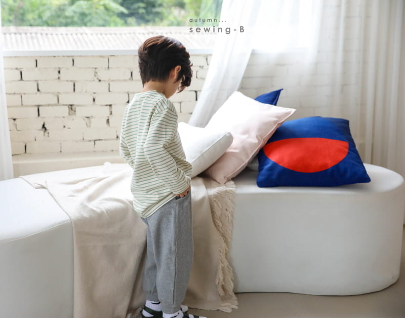 SEWING-B - Korean Children Fashion - #Kfashion4kids - Stripe Layered Long Tee - 12