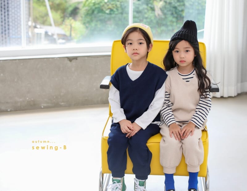 SEWING-B - Korean Children Fashion - #Kfashion4kids - Waffle Vest