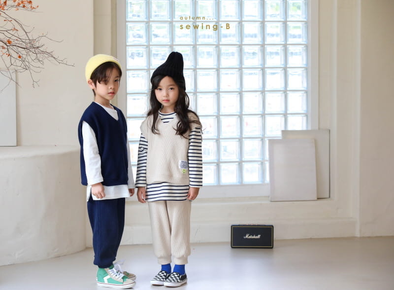 SEWING-B - Korean Children Fashion - #Kfashion4kids - Waffle Vest - 12