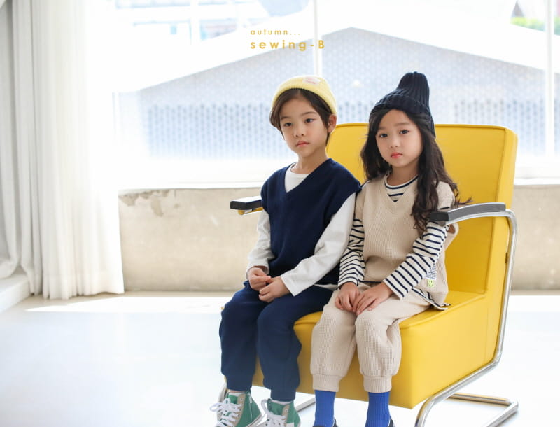 SEWING-B - Korean Children Fashion - #Kfashion4kids - Waffle Vest - 4