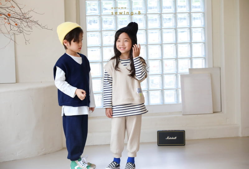 SEWING-B - Korean Children Fashion - #Kfashion4kids - Waffle Jogger Pants - 6