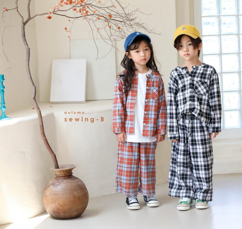 SEWING-B - Korean Children Fashion - #Kfashion4kids - Check Wide Pants - 5