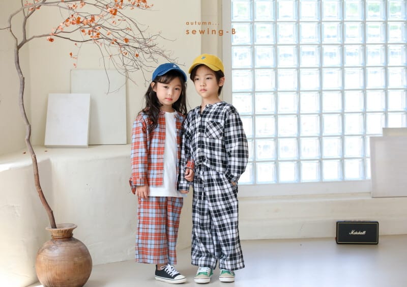 SEWING-B - Korean Children Fashion - #Kfashion4kids - Check Wide Pants - 7