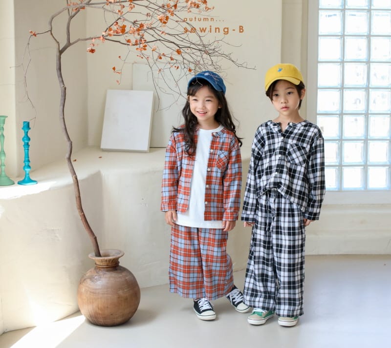 SEWING-B - Korean Children Fashion - #Kfashion4kids - Check Wide Pants - 8