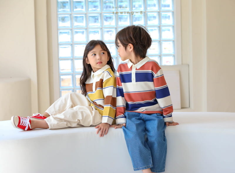 SEWING-B - Korean Children Fashion - #Kfashion4kids - Denim Pintuck Baggy Pants - 4