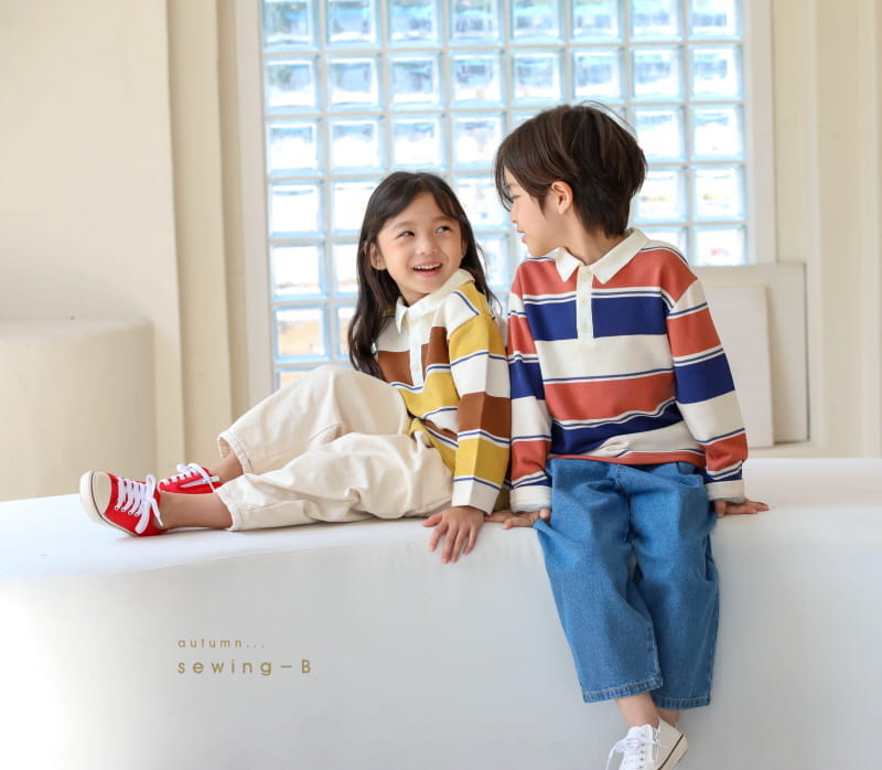 SEWING-B - Korean Children Fashion - #Kfashion4kids - Denim Pintuck Baggy Pants - 5