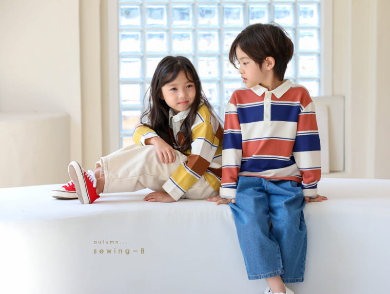 SEWING-B - Korean Children Fashion - #Kfashion4kids - Denim Pintuck Baggy Pants - 6