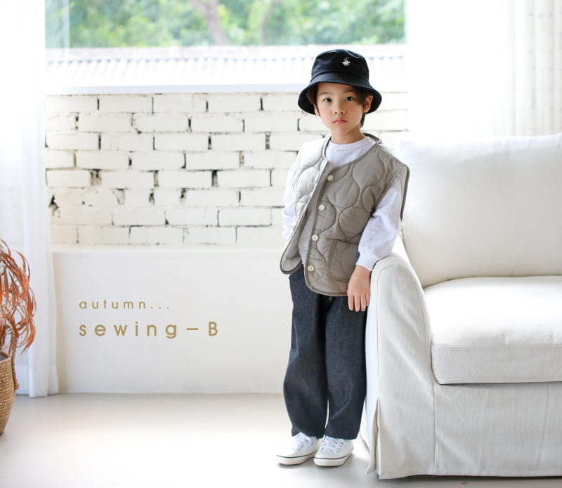 SEWING-B - Korean Children Fashion - #Kfashion4kids - Denim Pintuck Pants - 10