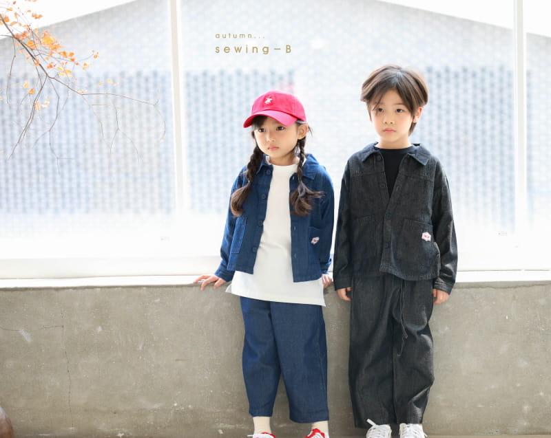 SEWING-B - Korean Children Fashion - #Kfashion4kids - Denim Pintuck Pants - 2