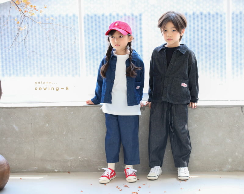 SEWING-B - Korean Children Fashion - #Kfashion4kids - Denim Pintuck Pants - 4