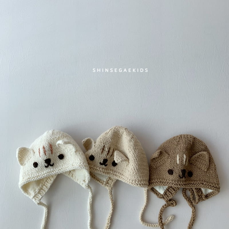 SHINSEAGE KIDS - Korean Children Fashion - #Kfashion4kids - Cat Knit Bonnet