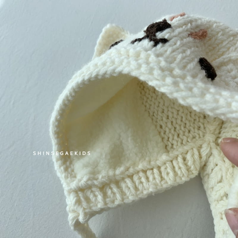 SHINSEAGE KIDS - Korean Children Fashion - #Kfashion4kids - Cat Knit Bonnet - 5
