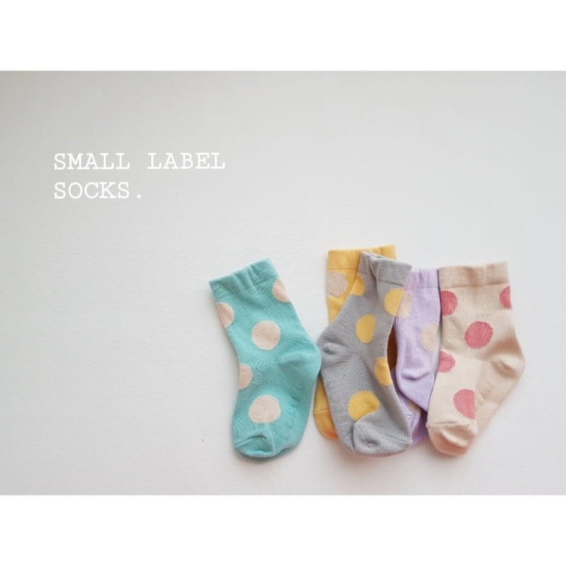 SMALL LABEL - Korean Children Fashion - #Kfashion4kids - Dots Socks [set of 5] - 5