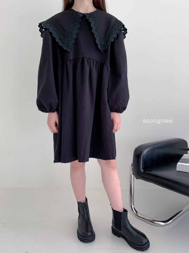 SSONGNLEE - Korean Children Fashion - #Kfashion4kids - Lace Collar One-piece with Mom - 10