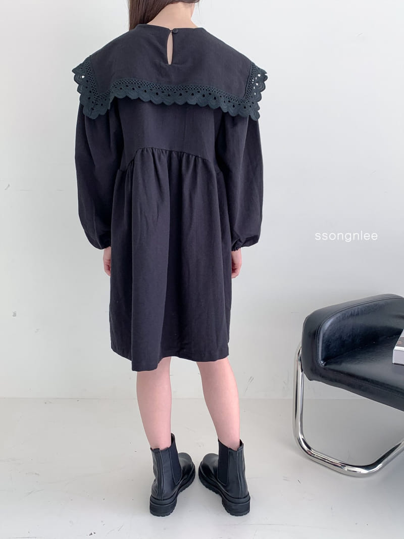 SSONGNLEE - Korean Children Fashion - #Kfashion4kids - Lace Collar One-piece with Mom - 11