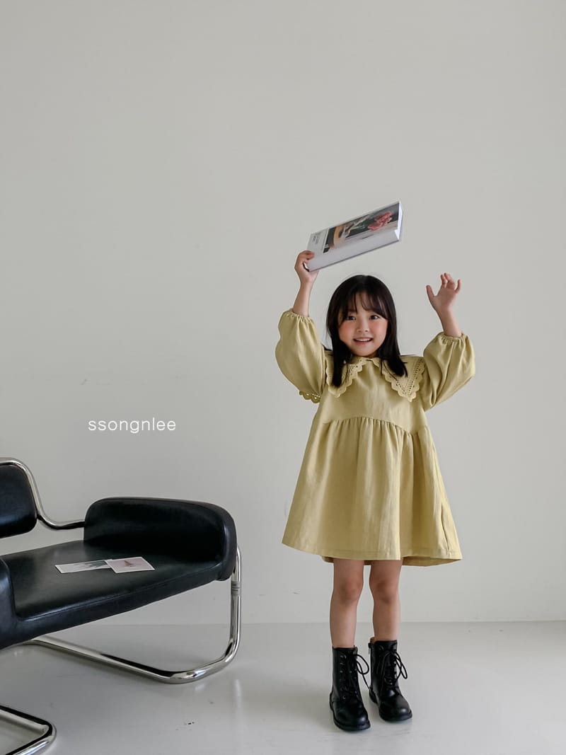 SSONGNLEE - Korean Children Fashion - #Kfashion4kids - Lace Collar One-piece with Mom - 5