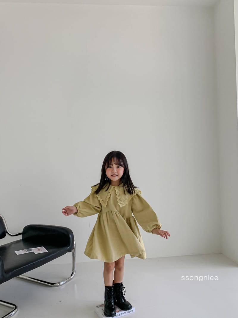 SSONGNLEE - Korean Children Fashion - #Kfashion4kids - Lace Collar One-piece with Mom - 6