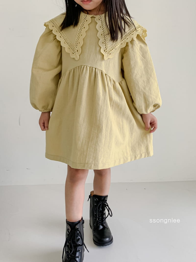 SSONGNLEE - Korean Children Fashion - #Kfashion4kids - Lace Collar One-piece with Mom - 8
