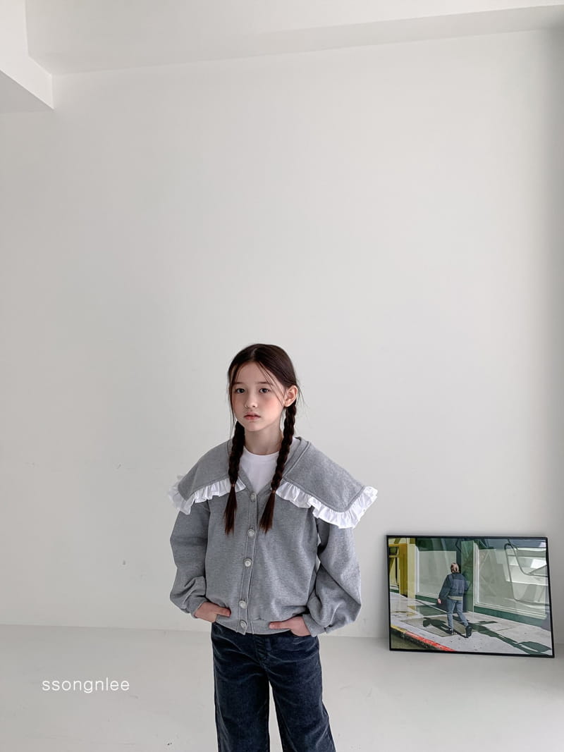 SSONGNLEE - Korean Children Fashion - #Kfashion4kids - Frill Collar Cardigan - 10