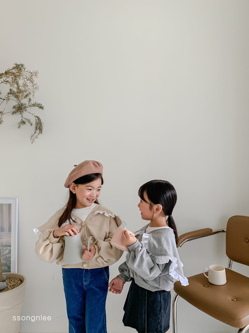 SSONGNLEE - Korean Children Fashion - #Kfashion4kids - Frill Collar Cardigan - 2
