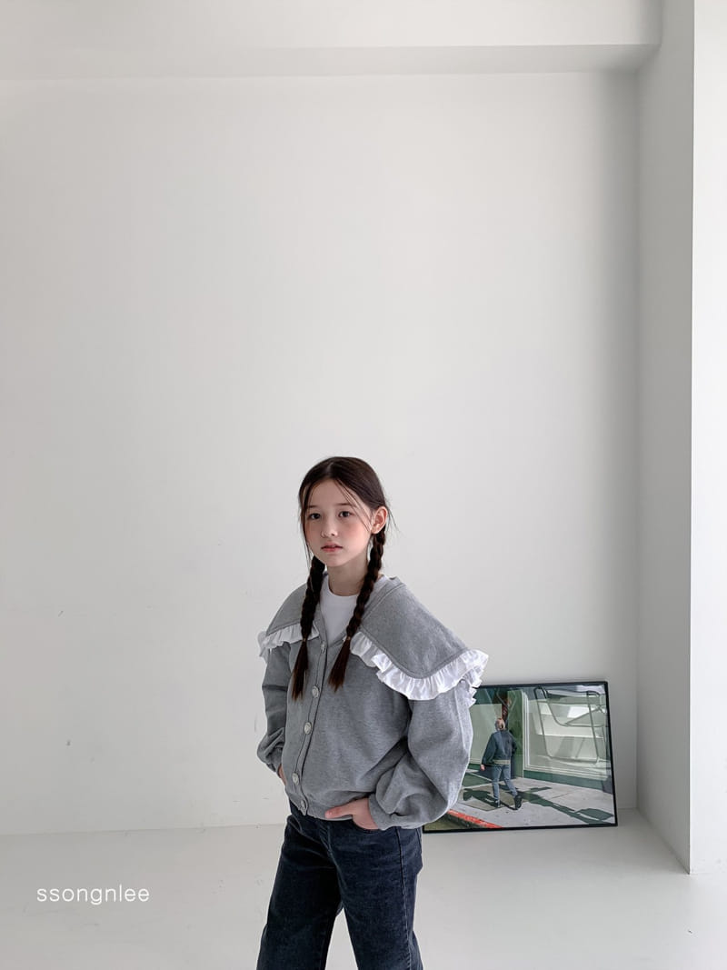 SSONGNLEE - Korean Children Fashion - #Kfashion4kids - Frill Collar Cardigan - 7