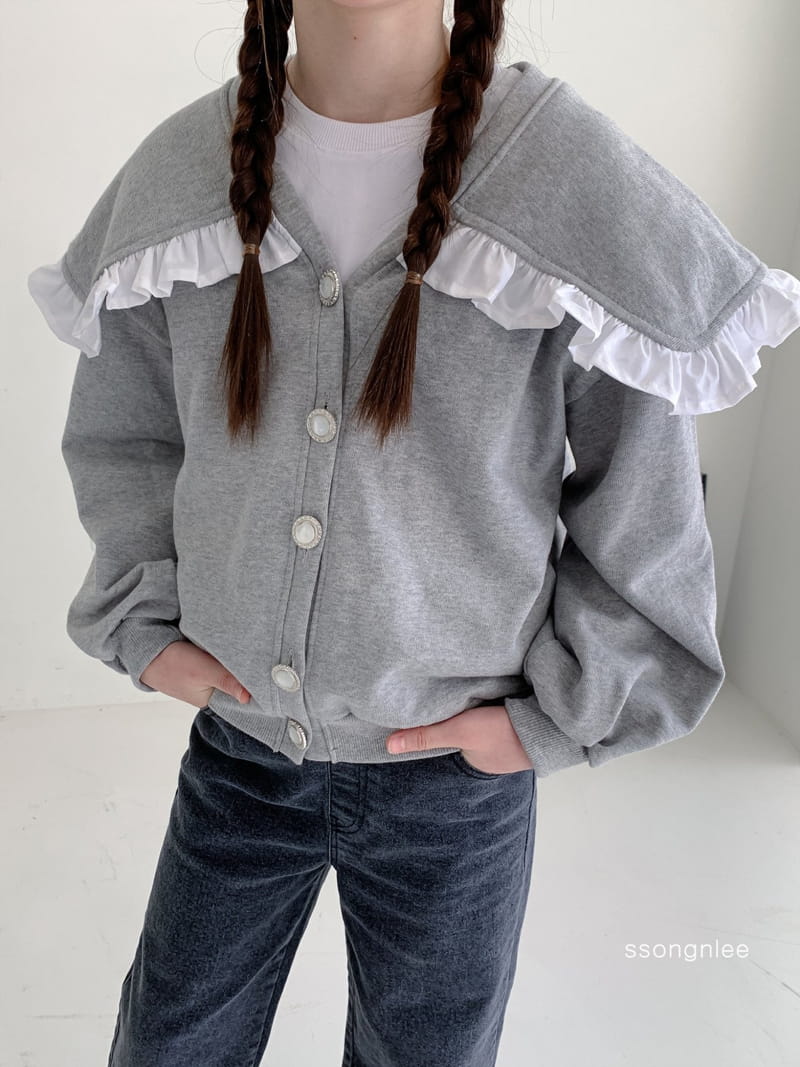 SSONGNLEE - Korean Children Fashion - #Kfashion4kids - Frill Collar Cardigan - 9