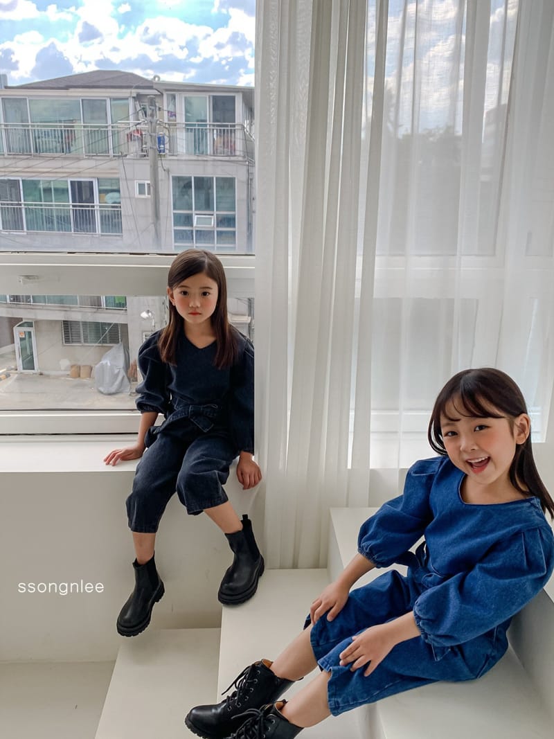 SSONGNLEE - Korean Children Fashion - #Kfashion4kids - Denim Jumpsuit with Mom - 4