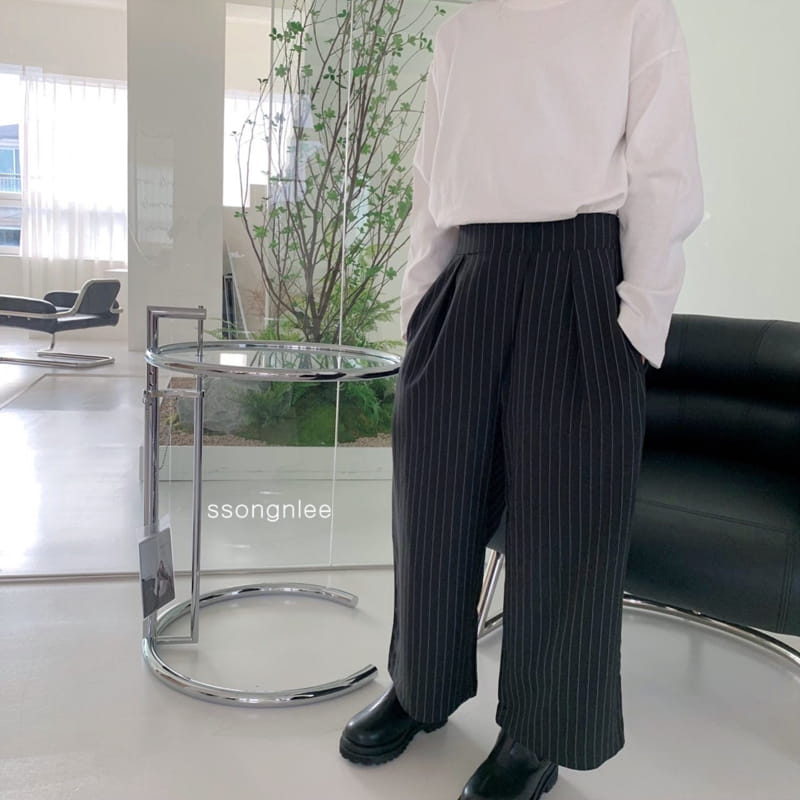 SSONGNLEE - Korean Children Fashion - #Kfashion4kids - Stripe Pintuck Pants with Mom - 10