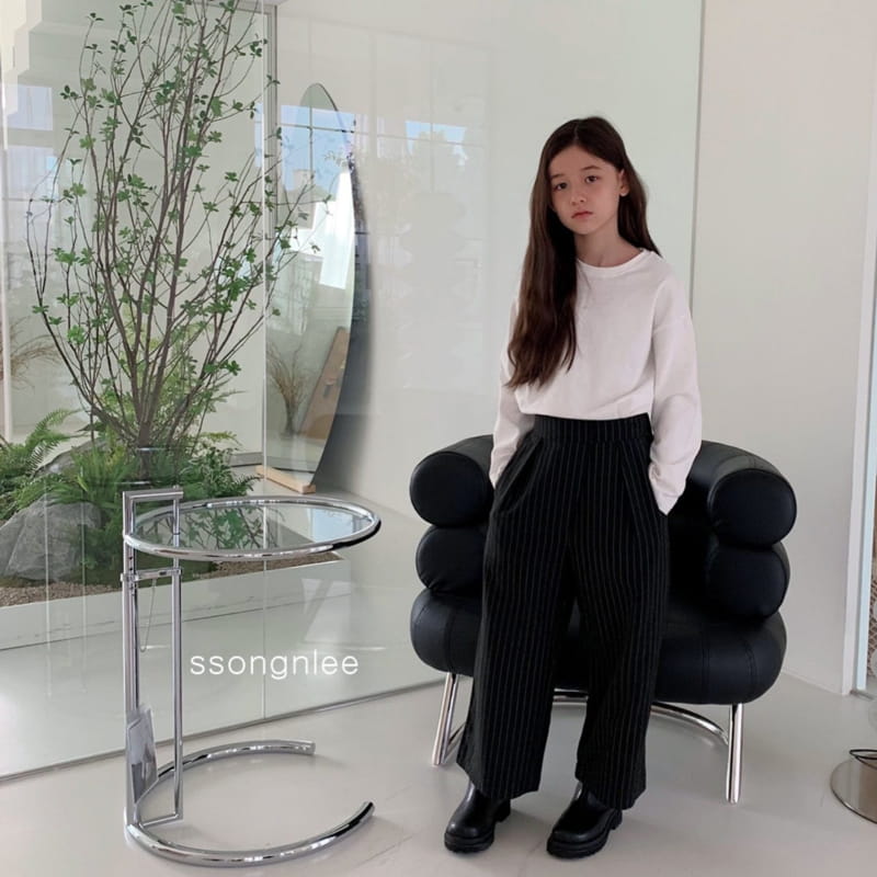 SSONGNLEE - Korean Children Fashion - #Kfashion4kids - Stripe Pintuck Pants with Mom - 7