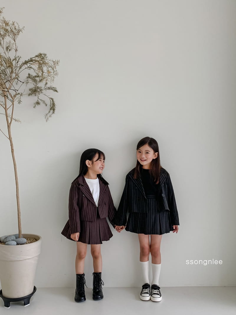 SSONGNLEE - Korean Children Fashion - #Kfashion4kids - Stripe Pleats Skirt - 2