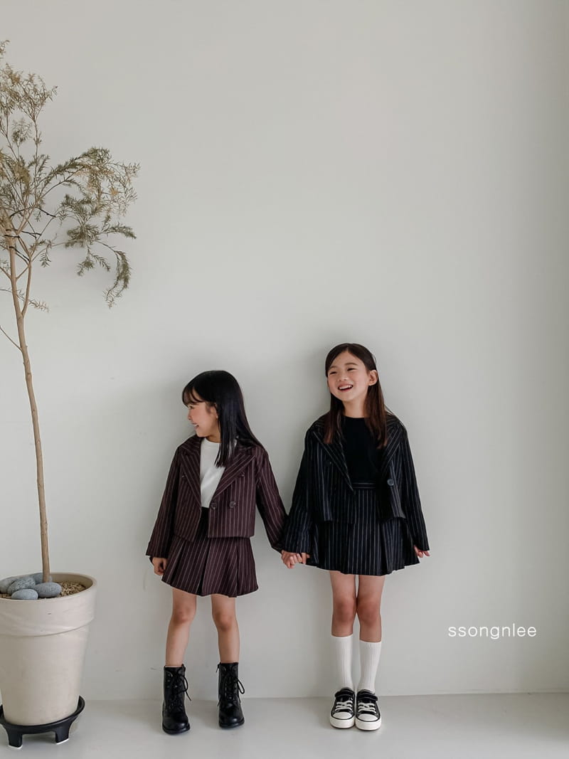 SSONGNLEE - Korean Children Fashion - #Kfashion4kids - Stripe Pleats Skirt - 3