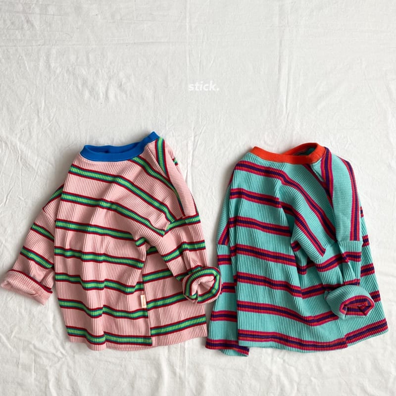 STICK - Korean Children Fashion - #Kfashion4kids - Retro Stripes Tee