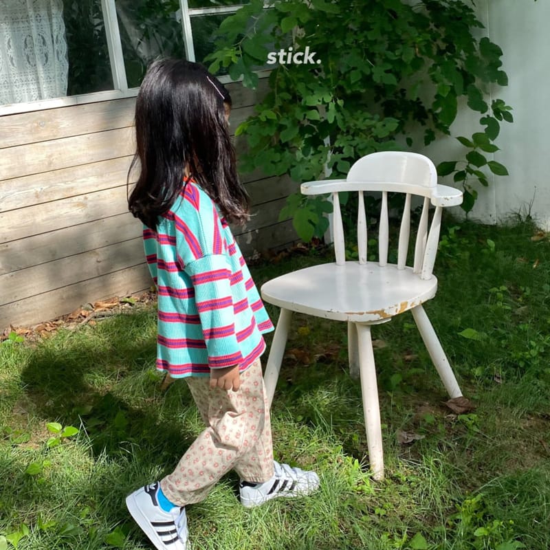 STICK - Korean Children Fashion - #Kfashion4kids - Retro Stripes Tee - 12