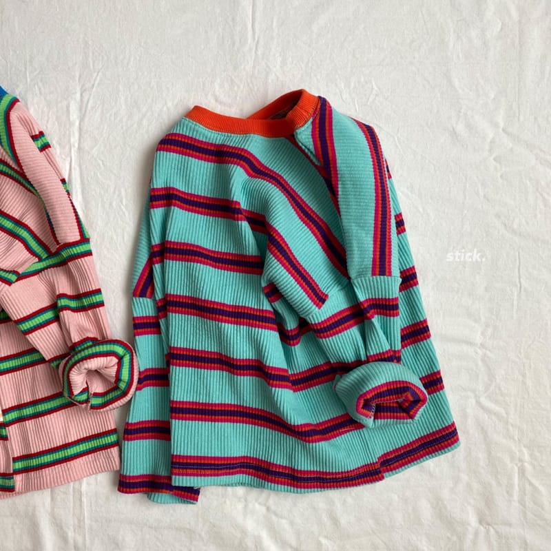 STICK - Korean Children Fashion - #Kfashion4kids - Retro Stripes Tee - 2