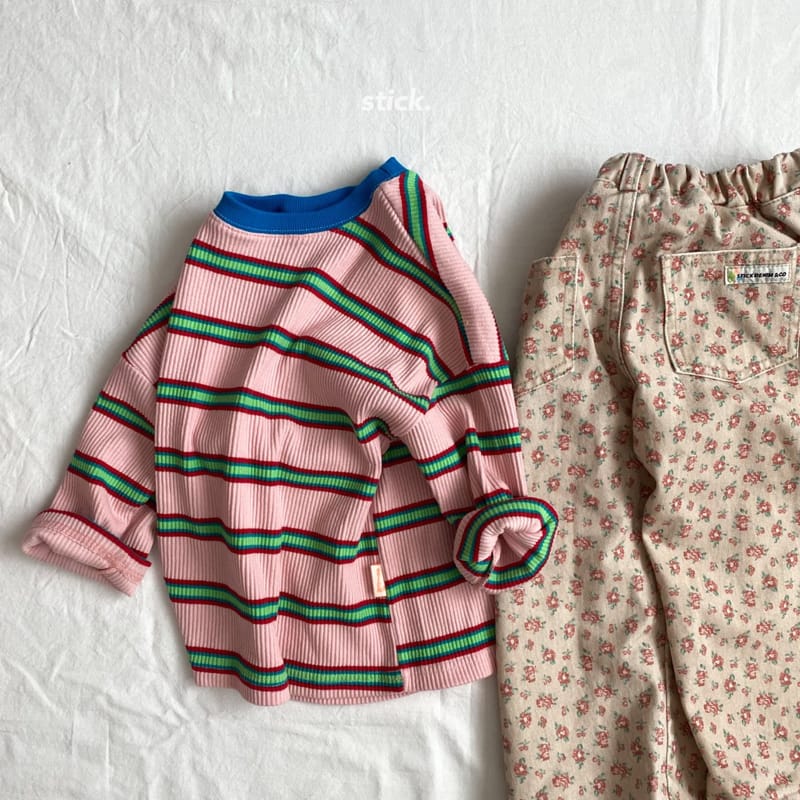 STICK - Korean Children Fashion - #Kfashion4kids - Retro Stripes Tee - 3