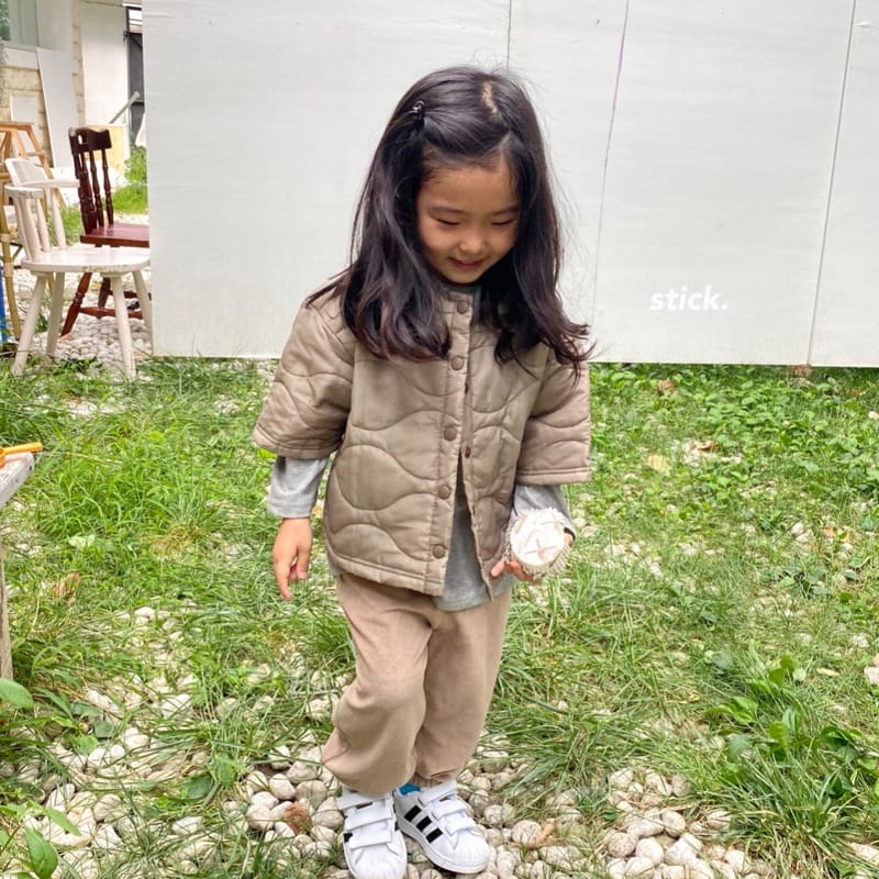 STICK - Korean Children Fashion - #Kfashion4kids - Quilting Short Sleeve Jumper - 12