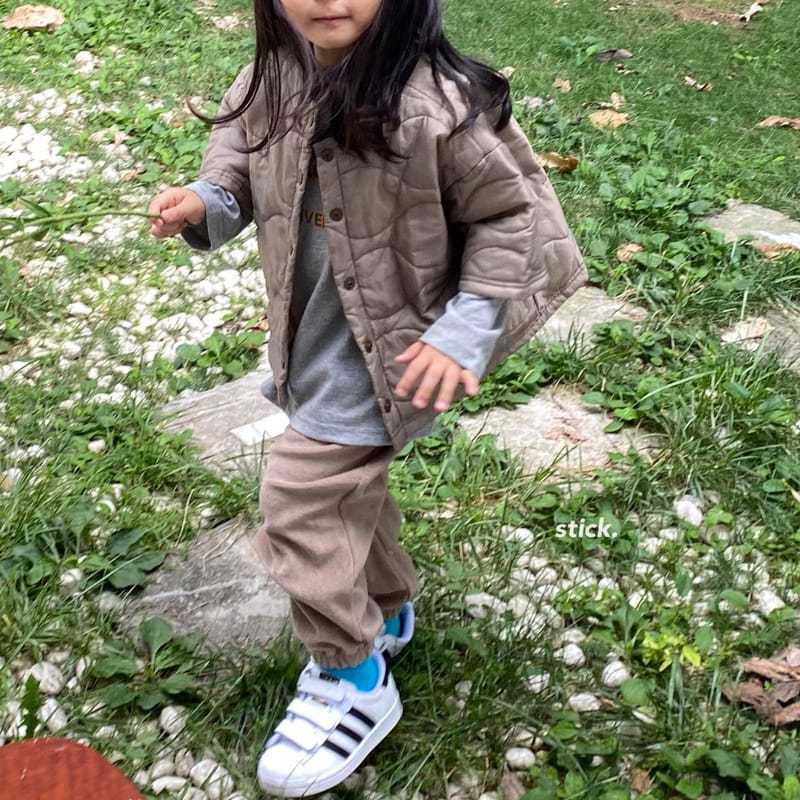 STICK - Korean Children Fashion - #Kfashion4kids - Quilting Short Sleeve Jumper - 3