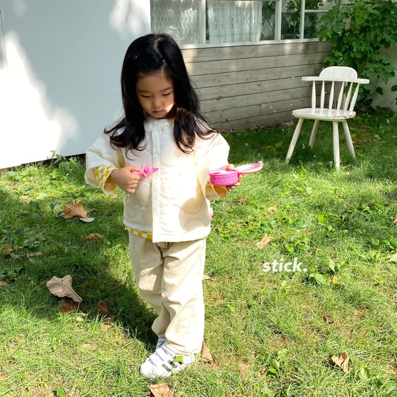 STICK - Korean Children Fashion - #Kfashion4kids - Quilting Short Sleeve Jumper - 8