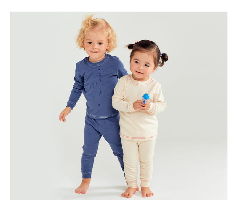 TTASOM - Korean Children Fashion - #Kfashion4kids - Stitch Navy Fraise Easywear - 4