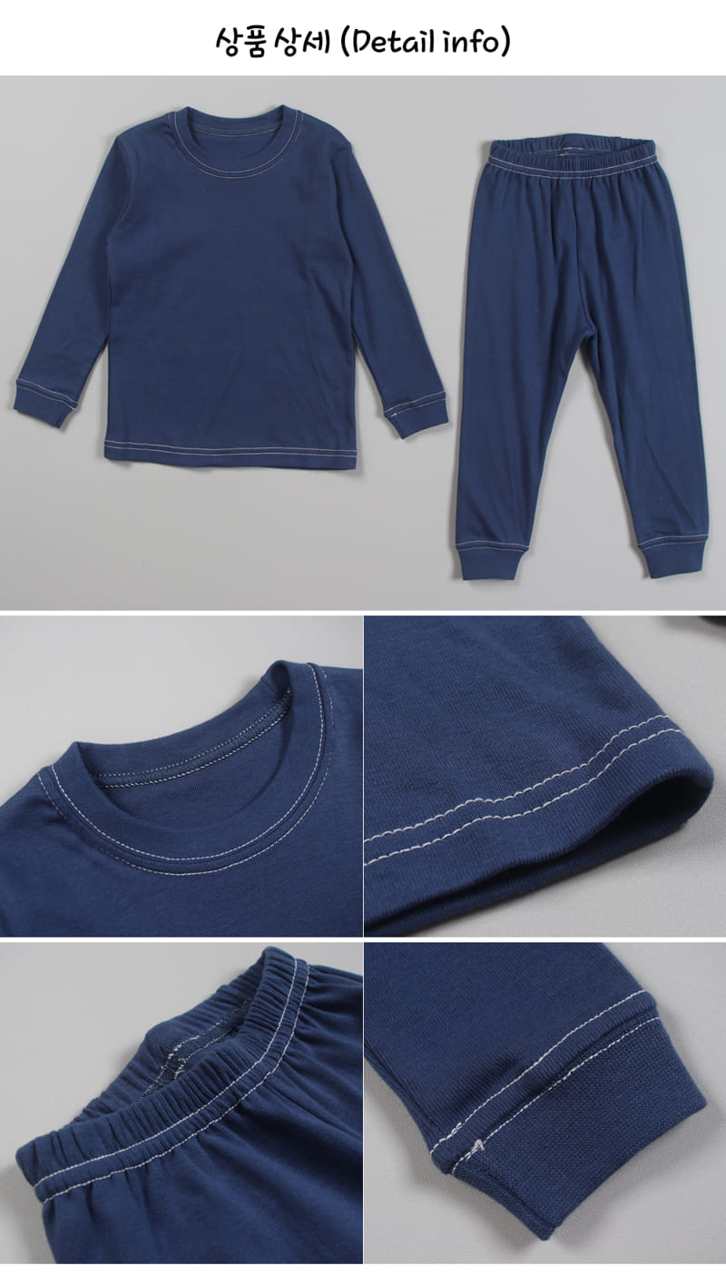 TTASOM - Korean Children Fashion - #Kfashion4kids - Stitch Navy Fraise Easywear - 6